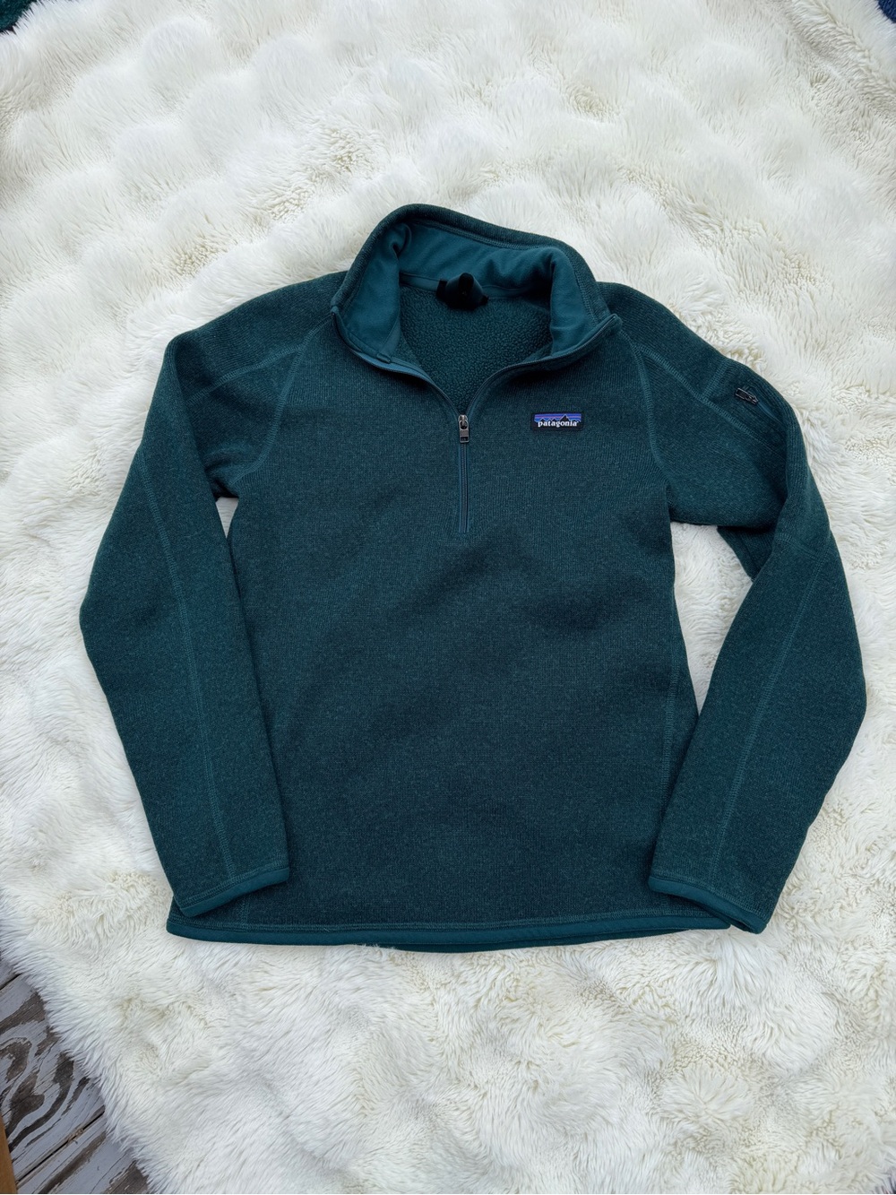 Patagonia women’s Dark Green Quarter-Zip Better Sweater Fleece Pullover